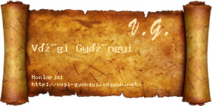 Vági Gyöngyi névjegykártya