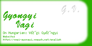 gyongyi vagi business card